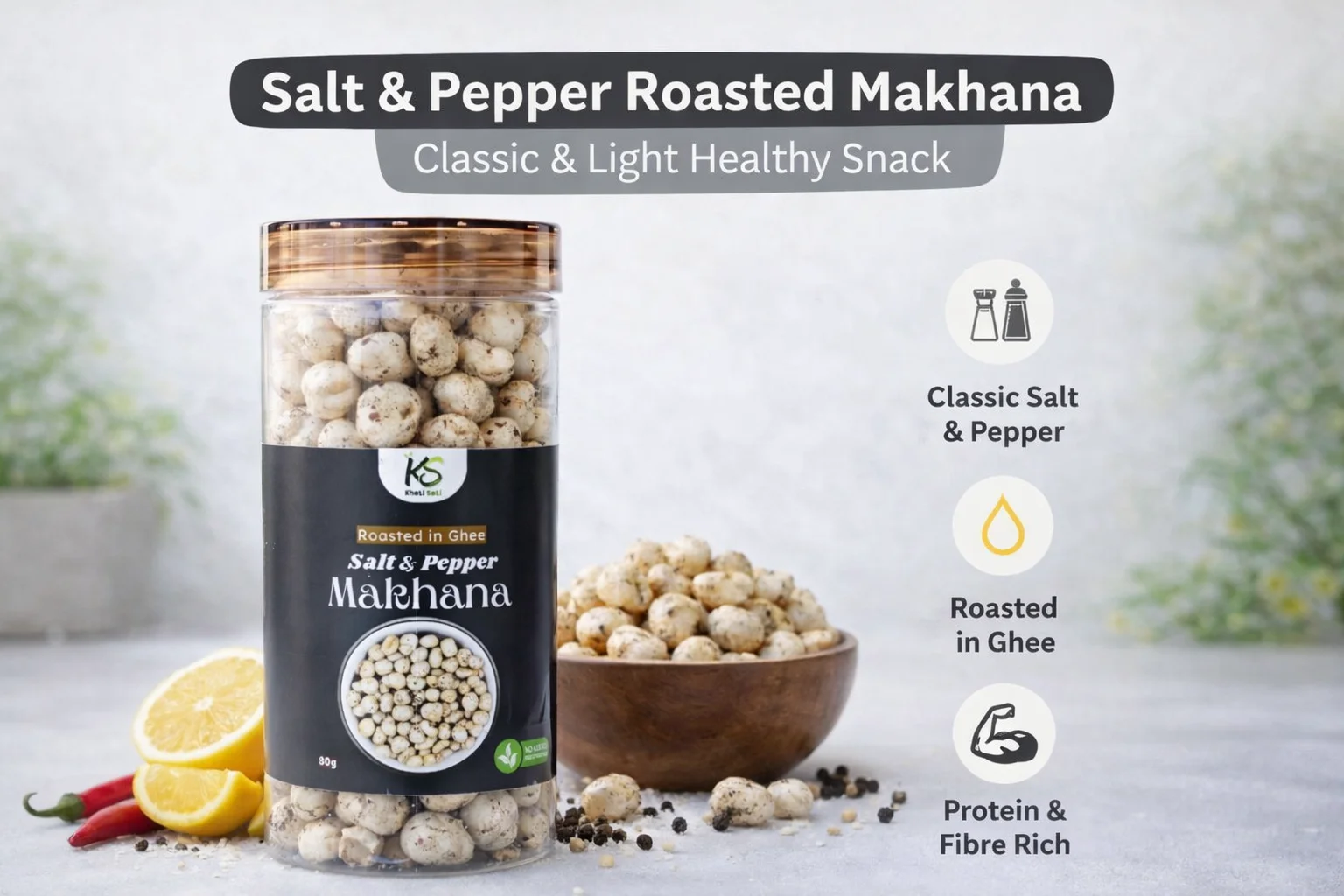 Salt & Pepper Roasted Makhana
