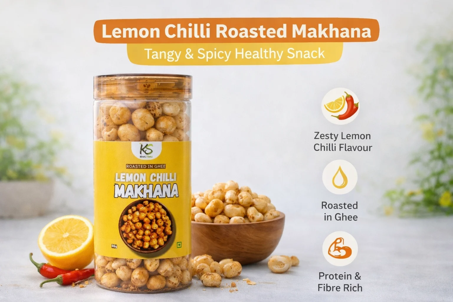Lemon Chilli Roasted Makhana