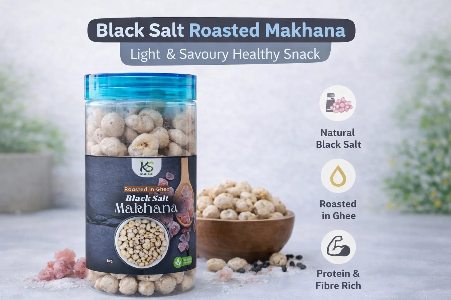 Black Salt Roasted Makhana